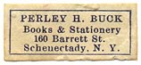 Perley H. Buck, Schenectady, New York (25mm x 11mm)