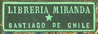 Libreria Miranda, Santiago, Chile (31mm x 10mm)