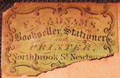 F.S. Adnams, Newbury, England (27mm x 17mm, c.1840s). Courtesy of Robert G. Hill.